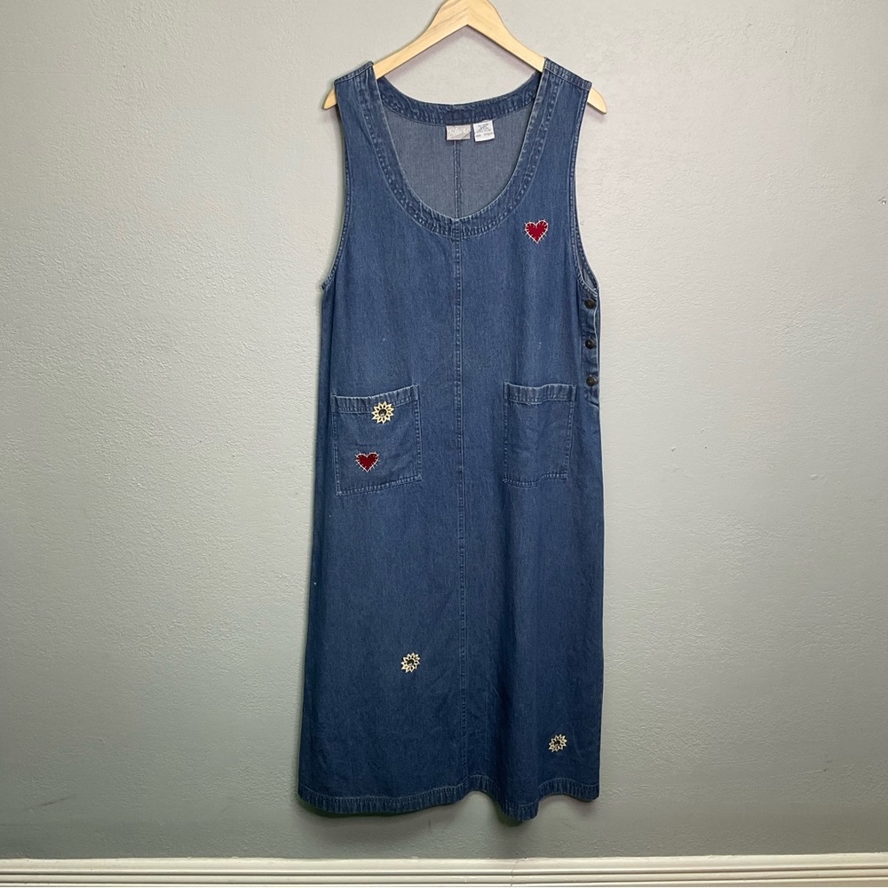 Ankle length denim dress